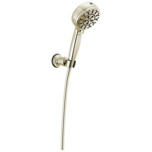 Delta 7-Setting Polished Nickel Wall-Mount Handheld Shower Head with ProClean Spray, Hand Held Shower Head and Hose with High Pressure Spray, Lumicoat Polished Nickel 55884-PN-PR