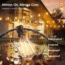 addlon 200FT(50FT*4) Outdoor String Lights with Remote,Waterproof Patio Lights with 108 Shatterproof Dimmable ST38 LED Bulbs Connectable Outdoor Lighting for Backyard Bistro Garden Bistro 2FT Spacing