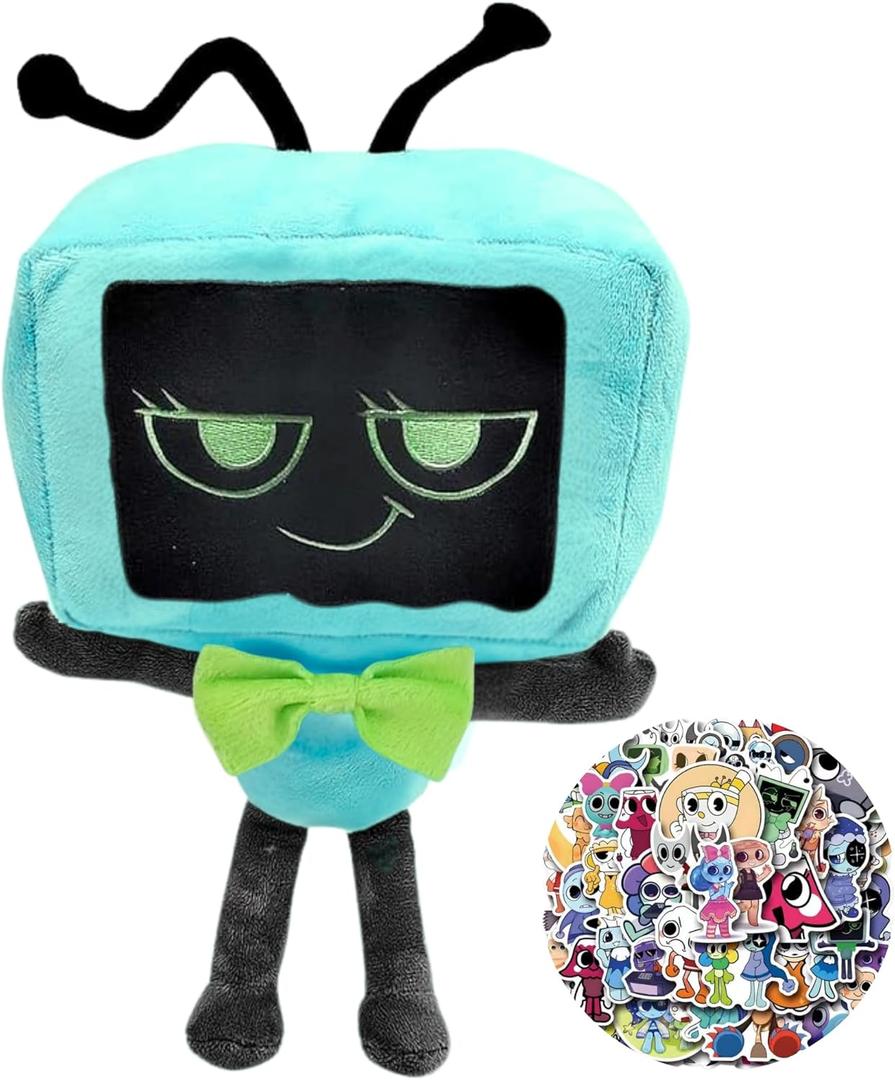 Dandy's World Plush 11" Vee Plush Stuffed Figure Pillow for Video Game Fans Room Decor with a Sticker Set