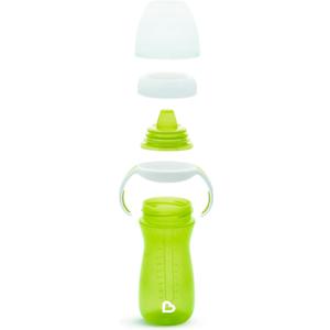 Munchkin Gentle Transition Sippy Cup with Trainer Handles, 10 Ounce, Green