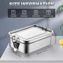 Umigy 4 Pcs Stainless Steel Food Containers 1000 ml Metal Bento Lunch Box Stainless Steel Food Storage Containers, Lockable Clips to Leak Proof, Reusable Dishwasher Snack Boxes for Work
