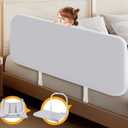 Portable Bed Rails for Toddler: Travel Baby Bed Rail Guards for Crib, Twin, Queen, Full, King Size Beds - Easy to Assemble, Safe Guard Bed Side Rail for Toddlers and Kids (59 Inch)