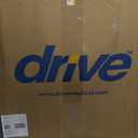 Drive Medical 11148-1 Folding Steel Bedside Commode Chair, Portable Toilet, Supports Individuals Weighing Up To 350 Lbs, with 7.5 Qt. Bucket and 13.5 Inch Seat, Grey