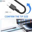 SLE-TECH 65W USB C Laptop Charger Compatible with Lenovo ThinkPad X1 Carbon Gen 6 7 8 9,T14 T15 E14 E15 L13,Yoga 7i 9i C740 C930 C940,Chromebook 100e 300e 500e c330 s330,Type C AC Adapter Power Cord