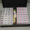 Yellow Mountain Imports Small Size Chinese Mahjong Set, Classic Ivory with 146 Ivory Colored Tiles, Vinyl Case, Wind Indicator and Dice - for Chinese Style Gameplay Only []