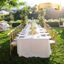 sancua 8 Pack White Tablecloth 90 x 132 Inch - Rectangle Table Cloth for 6 Feet Tables Stain and Wrinkle Resistant Washable Polyester Table Cover for Dining Wedding Banquet Party Buffet Restaurant