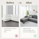 HOMERILLA Sectional Couch Covers 2 Pieces L Shaped Sofa Cover for Sectional Couch L Shape Washable Blanket Furniture Protector for Pets Dogs (Dark Grey, X-Large)