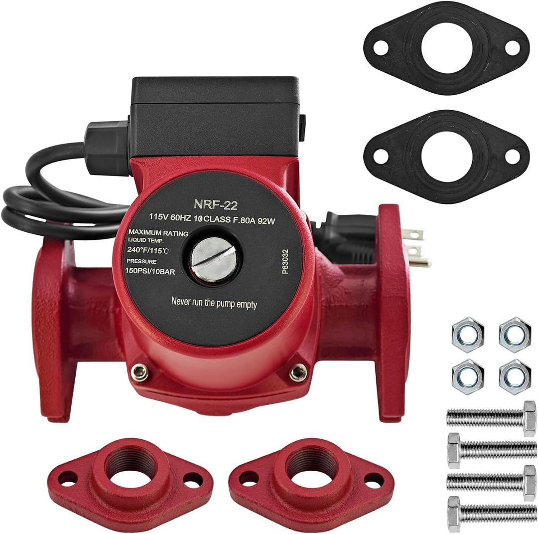 103251 115V 1/25HP Three Speed Circulator Pump Replacement for Bell & Gossett NRF-22 Hot Water Circulator Pump Replace# 4RD04