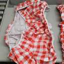 Sorfey Picnic Table Cover with Bench Covers -Fitted with Elastic, Vinyl with Flannel Back, Fits for Table 28"x 72" Rectangle,Water Proof, Checked Red Design