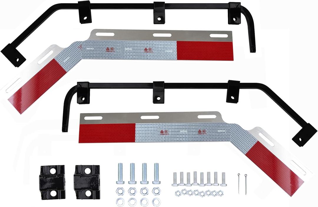 TBOZZ E-Coating Black Angled Mud Flap Hanger Bracket with Hardwre Sold by Pair.