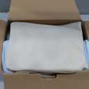 AM AEROMAX Travel Contour Memory Foam Pillow, Cervical Pillow for Neck Pain Relief, Neck Orthopedic Sleeping Pillows for Side, Back and Stomach Sleepers. (Travel - 12Lx11Wx(5"-4")H, Blue - Firm)