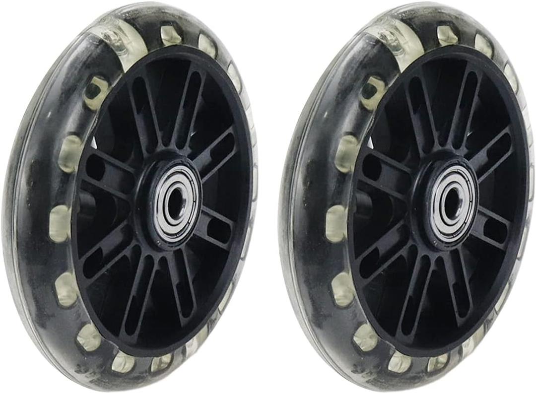 KUMGROT Training Wheels Bicycle, Multicolored Flash Mute Bikes Replacement Training Wheels for 12 14 16 18 20 Inch Bikes (1 Pair Black)