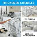 LUFEIJIASHI Boho Couch Covers for Sofa Non Slip Sofa Covers Washable Couch Covers for 3 Cushion Couch Sofa Pet Friendly Sectional Couch Cover Blanket Furniture Protector for Dogs (Grey, 71"x118")