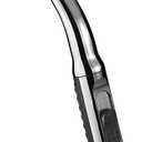 Direct Flush Torch Lighter, Windproof Flame, Gas Refillable, with Viewing Window, Metal Portable Lighter for Fireplace Camping Candles (Gas Not Included)(Black)