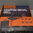 24" Heavy Duty Folding Campfire Grill, Compact Swivel Grill Design, Food-Safe Cooking Surface, Grate & Griddle for Campfire Cooking, Australian Owned