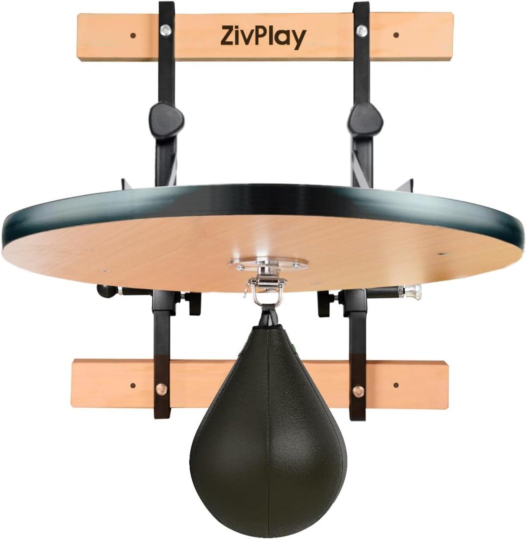 Speed Bag Platform Speed Bag Stand for Boxing Punching Practice Includes Height Adjustable Mount Speedbag and Air Pump 360 Swivel 24 Inch Board