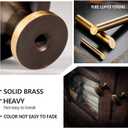 Antique Bronze Solid Brass Knobs for Cabinet 5 Pack Mid Centry Vintage Dresser Drawer Knobs 1-1/5" Diameter with 10 Screws