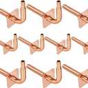 Pack of 10 Copper Stub Out Elbows with Wall Flange Stub Out 1/2-6inch Lengh- Easy to Install, Lead-Free-PEX-B,C Stub Out Accessories,Barb Crimp PEX-B Copper Stub Out Elbow with Wall Flange.
