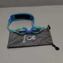 Vvinca Kids Swim Goggles with Fabric Strap No Tangle Pain-Free, Anti-Fog Swimming Pool Goggle No Leak for Toddlers Girls Boys (01-light Green Blue)