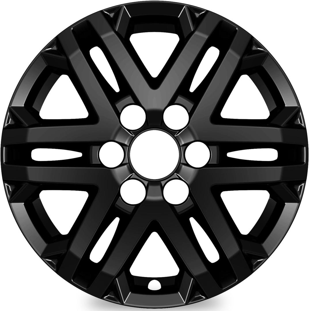 TangMiGe 4-Pack 18 inch Wheel Skins Compatible with 2022-2026 Toyota Tundra SR/SR5 Trim, 2023-2026 Toyota Sequoia SR5 Trim, Fit 18" Alloy Wheel ONLY, (Bright Black Wheel Cover)