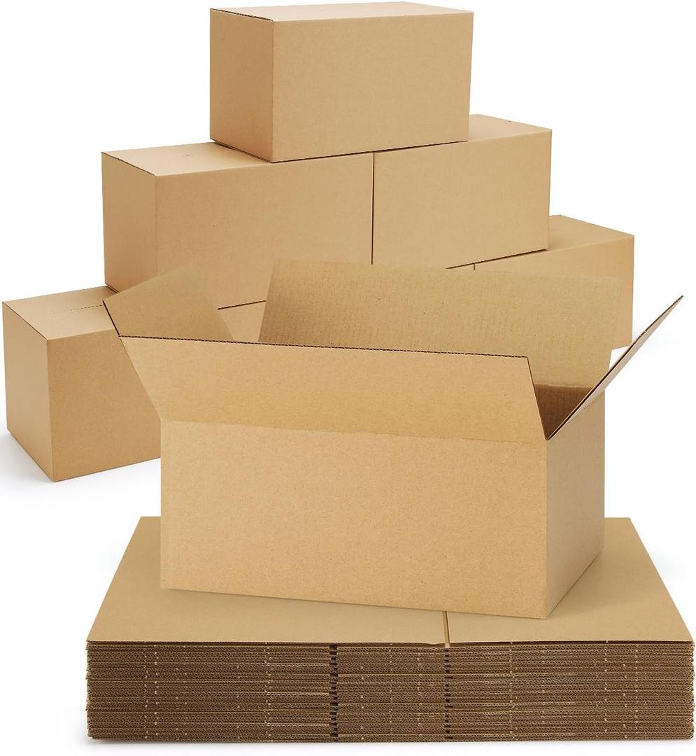 40-Pack-Small-Shipping-Boxes-9x6x4, Corrugated-Cardboard-Boxes-for-Packaging-Small-Business, Brown-Boxes-Mailers