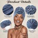 JenPen 4 Pcs Chemo Turban Headwear for Women Soft Cancer Cap Flower Turban Elastic Head Wrap for Cancer Patients Hair Loss
