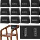 Buryeah 12 Pcs Reserved Seating Signs for Chairs Church Pew Reserved Chair Signs Placeholder with Printed Words for Weddings Parties Celebrations Receptions Church or Event (Black, White)