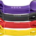 VEICK Resistance Bands for Working Out, Rubber Exercise Band Set for Men Women, Heavy Full Body Elastic Workout Bands Equipment for Home Fitness Gym, 2 PCS