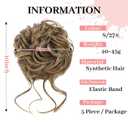 5 PCS Messy Bun Hair Piece for Women Scrunchies Ponytail Extension with Elastic Rubber Band Hair Pieces for Updos Fake Hair Buns Hair Piece Accessories Set for Women