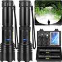 BEFAMALI Rechargeable Flashlights High Lumens, 99000 LM Super Bright Flashlight with 7 Modes, Adjustable Powerful Flash Light with COB Light, Waterproof Handheld Flashlight for Home Camping Hunting