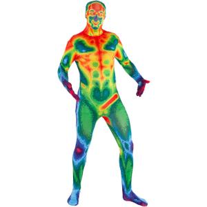Morphsuits Adult Infrared Skinsuit Halloween Costume, Scary Mens Costume, L