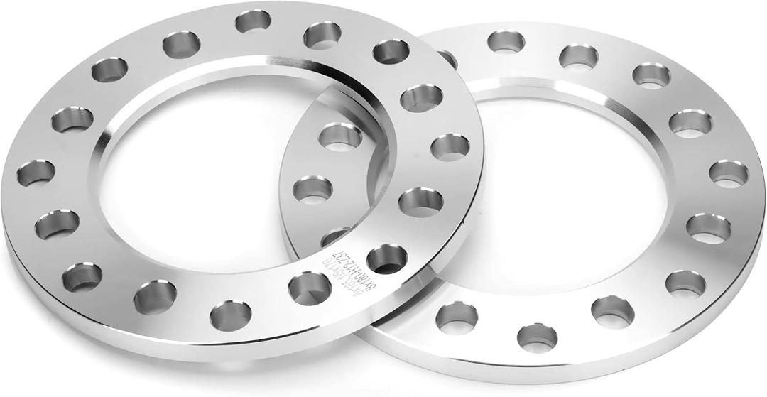 KSP 8 Lug Universal Wheel Spacers 12mm, 1/2in 8x6.5 8x165.1 8x170 8x180 Lug Spacer for F350 250 Ram 2500 3500 Express Silverado Suburban Sierra 2500 3500HD Dually Wheel, 2PCS CNC Machined Spacer