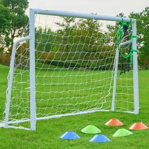 Soccer Goal 126, 86 and 64 FT Soccer Goals for Backyard, 2"Diameter Steel Soccer Goal for Kids and Adults Large soccer goal Powder Coated Galvanized Steel Post With Soccer Target Net for Training