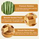 3-Tier Rotating Bamboo Tea Bag Organizer Carousel, Holds 108 Tea Bags