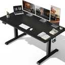 Veken 63"x28" Wider Large Standing Desk, Electric Height Adjustable, Black