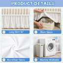 Hahafelt White Crib Skirt Dust Ruffle 28" x 52" with 16" Drop100% Washed Cotton Baby Bed Crib Skirt for Boys & Girls' Cribs, Durable & Fade - Resistant Nursery Bedding, Fits Standard Cribs (Boho)