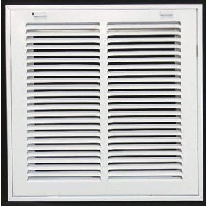 14" X 16" Steel Return Air Filter Grille for 1" Filter - Removable Face/ Door - HVAC Duct Cover - Flat Stamped Face -White [Outer Dimensions: 15.75w X 17.75h]