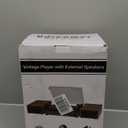 Vinyl Record Player with Speakers,Bluetooth Portable Turntable for Vinyl Records,Phonograph LP Player with 3 Speed USB RCA in Vintage Black