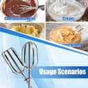 2 Pcs Mixer Beater Attachments, Stainless Steel Replacement Beaters Compatible with Sunbeam Mixmaster Vintage Stand Mixer