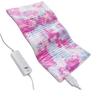 GOQOTOMO Heating Pad Fast-Heating Technology for Back/Waist/Abdomen/Sh-oulder/Neck Pain and Cramps Relief - Moist and Dry Heat Therapy with Auto-Off Hot Heated Pad by-Colorful (1 Count (Pack of 1))