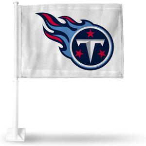 Rico Industries NFL Car Flag Double Sided Car Accessory (White)