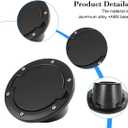 Car Fuel Filler Door Gas Tank Cap, Heavy Duty Vehicle Fuel Filler Tank Door Cover, Automotive Exterior Protection Accessories, Compatible with Wrangler JK 2/4 Door