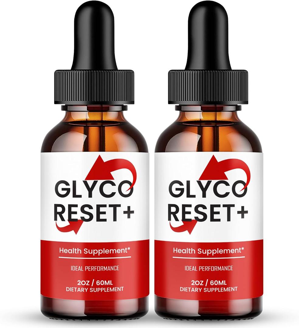 Glyco Reset Drops, Official GlycoReset Supplement with All Natural Ingredients - Maximum Strength, Advanced Formula Droppers for Overall Health & Wellness, Premium Glyco Reset Support Reviews (2 Pack)