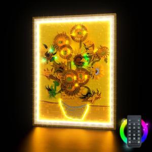 Upgraded Led Light Kit Compatible with Lego Sunflowers Building Set, RC Version Compatible with Lego 31215 (Model Not Included)