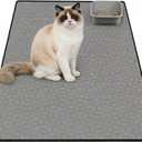 Extra Large Premium Cat Litter Mat, Cat Litter Trapping Mat, Non-Slip Scatter Control Trapping Mat for Litter Box, Easy to Clean Litter Pad, Scatter Control Mat(34x22 Inches - Gray)