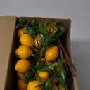 Giegxin 25 Pcs Artificial Lemon Decor 22.9 Inch Fake Lemons Branch Decoration Vivid Yellow Lemon Branches 5 Head Faux Lemons with Stem Lemon Decorations for Kitchen Table Vase Home Farmhouse Party