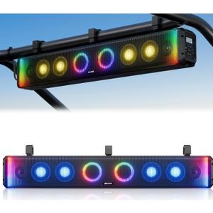 Ehaho 34 Inch 8-Speaker UTV Sound Bar with Bluetooth, RGB, IP66 Waterproof