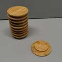 cobee 10 PCS Wine Glass Charcuterie Toppers, Bamboo Round Wine Glass Charcuterie Board Topper Coasters Plate Appetizer Plates for Family Gatherings Christmas Party Restaurants Bars