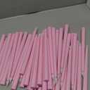 Funtery 48 Pcs Flameless LED Taper Candles 11 Inch Battery Operated Flickering Candles Bulk for Christmas Church Wedding Party(Pink, Classic Style)