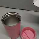 YINBAOGE Insulated Travel Coffee Mug, Spill & Leak Proof, Portable To Go Camping Stainless Steel Coffee Tumbler, Reusable Thermal Coffee Cup with Lid for Hot & Cold Drinks (2nd-Pink, 12 OZ)